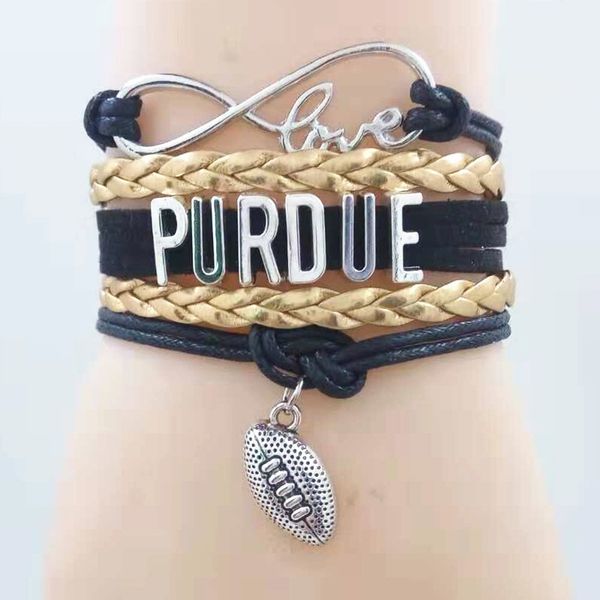 infinity love purdue football team bracelet black gold color friendship bracelets, Golden;silver
infinity love purdue football team bracelet black gold color friendship bracelets, Golden;silver
