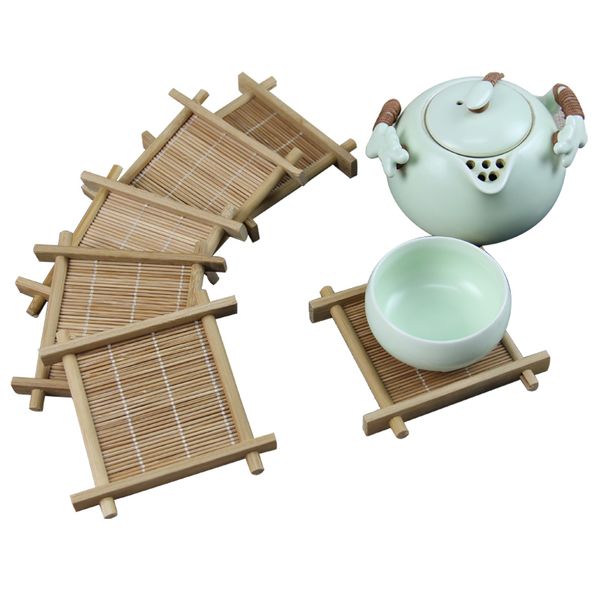 6 pcs/lot bamboo cup mat square set handmade place mat for kungfu set kitchen accessories drink tools
6 pcs/lot bamboo cup mat square set handmade place mat for kungfu set kitchen accessories drink tools