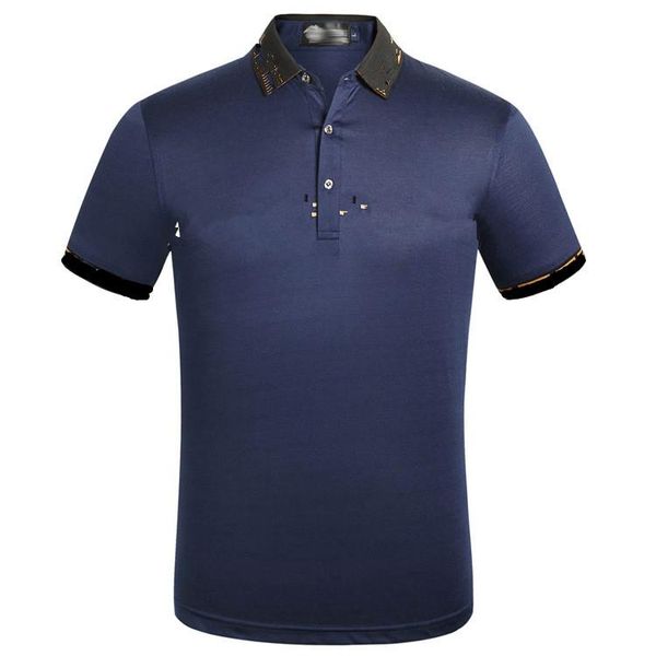 business polos turn down collar tees mens luxury designer polo shirts summer, White;black
business polos turn down collar tees mens luxury designer polo shirts summer, White;black