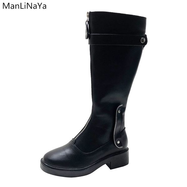 2019 new luxury design knee women's boots fashion ladies shoes back zipper flat black white leather boots women'smotorcycleboots
2019 new luxury design knee women's boots fashion ladies shoes back zipper flat black white leather boots women'smotorcycleboots