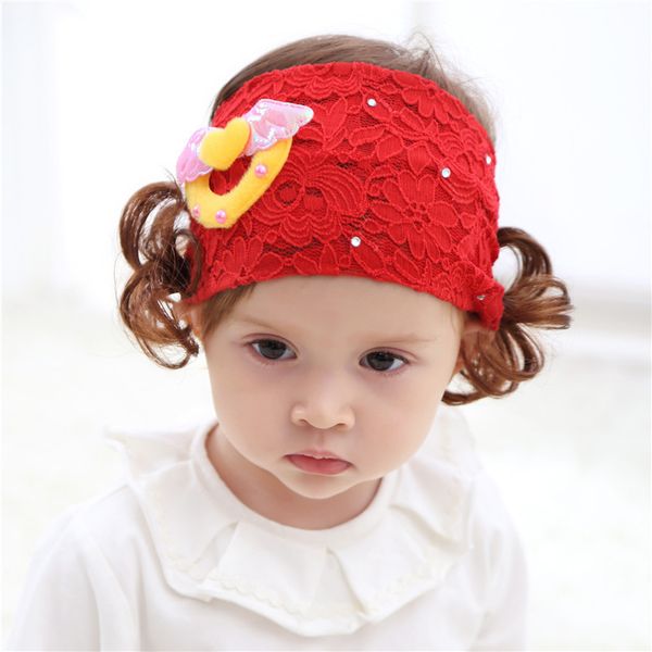 headband headdress fashion girls lace wig hair band baby headband wrapping children's party baby hair accessories, Slivery;white
headband headdress fashion girls lace wig hair band baby headband wrapping children's party baby hair accessories, Slivery;white