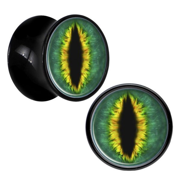 1 pair all seeing snake eyes acrylic saddle ear plug gauges tunnel flesh tunnel body piercing jewelry aw2079, Slivery;golden
1 pair all seeing snake eyes acrylic saddle ear plug gauges tunnel flesh tunnel body piercing jewelry aw2079, Slivery;golden