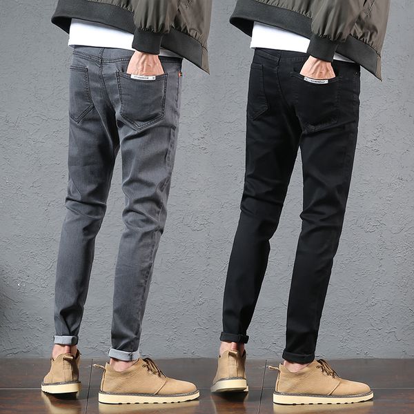 new nine-cent black jeans men's chao brand autumn and winter men's slim shoe leisure pants, Blue
new nine-cent black jeans men's chao brand autumn and winter men's slim shoe leisure pants, Blue