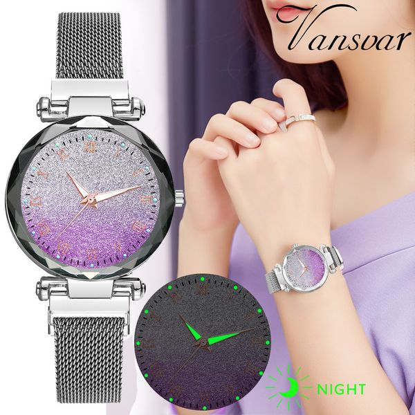 women's multi-color quartz watch magnet buckle stainless steel sky luminous pointer watch ladies wrist #921, Slivery;brown
women's multi-color quartz watch magnet buckle stainless steel sky luminous pointer watch ladies wrist #921, Slivery;brown