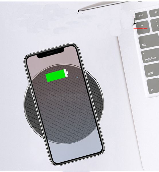 

qi standard 10w round metal wireless charger fast charging charger for iphone 8 x samsung s8 s9 note
