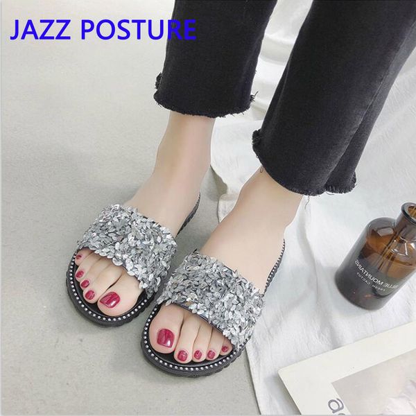 2019 new slipper female summer outside wear korean version hundred sequins fashion diamond anti-skid casual slippers y727, Black
2019 new slipper female summer outside wear korean version hundred sequins fashion diamond anti-skid casual slippers y727, Black