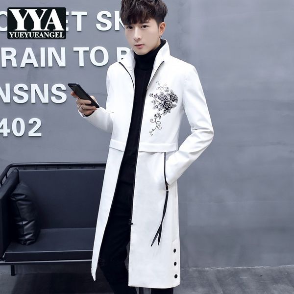 men's trench coats winter thick warm mens pu leather medium length fashion floral printed stand collar high street plus size, Tan;black
men's trench coats winter thick warm mens pu leather medium length fashion floral printed stand collar high street plus size, Tan;black
