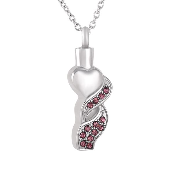 ijd9841 silver heart shaped pink crystal stainless steel cremation keepsake pendant for ashes urn funeral memorial souvenir jewelry
ijd9841 silver heart shaped pink crystal stainless steel cremation keepsake pendant for ashes urn funeral memorial souvenir jewelry
