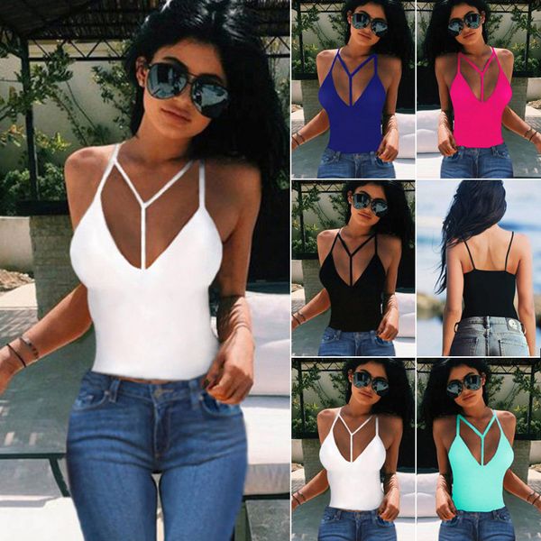 summer camis women solid cross vest female backless sleeveless strappy camisole new ladies clothes, White
summer camis women solid cross vest female backless sleeveless strappy camisole new ladies clothes, White