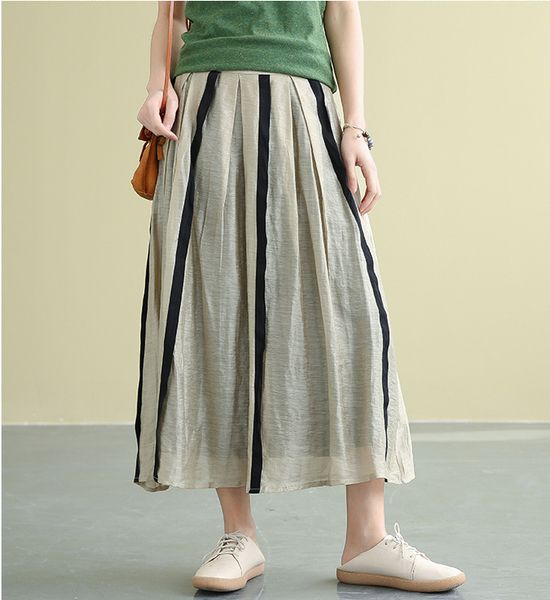 2020 spring summer skirt women fashion elastic waist all-match skirt casual female striped retro loose, Black
2020 spring summer skirt women fashion elastic waist all-match skirt casual female striped retro loose, Black
