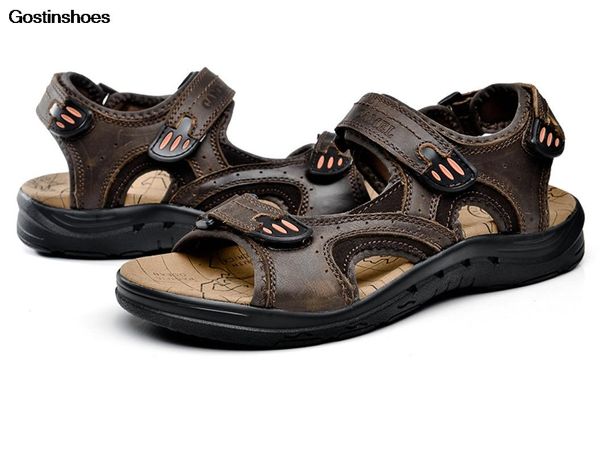 sandalias shoes men genuine leather casual quality horse leather full grain sandalen heren, Black
sandalias shoes men genuine leather casual quality horse leather full grain sandalen heren, Black