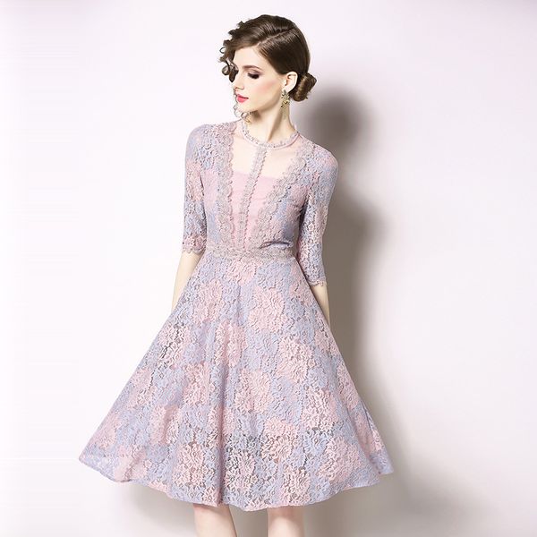 pink flower lace crochet office dress women summer elegant chic slim high waist party dresses causal lady clothing, Black;gray
pink flower lace crochet office dress women summer elegant chic slim high waist party dresses causal lady clothing, Black;gray
