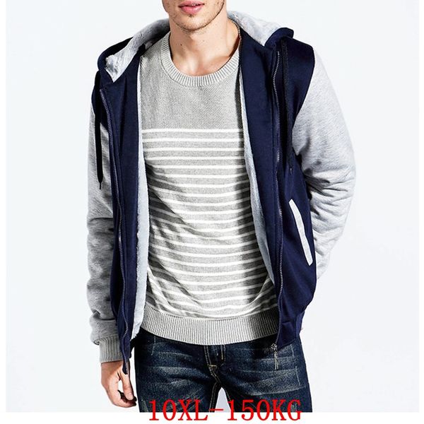 men's large size jacket large size 7xl 8xl 9xl 10xl hoodie autumn and winter long sleeve zipper thickening fleece warm blue gray, Black;brown
men's large size jacket large size 7xl 8xl 9xl 10xl hoodie autumn and winter long sleeve zipper thickening fleece warm blue gray, Black;brown