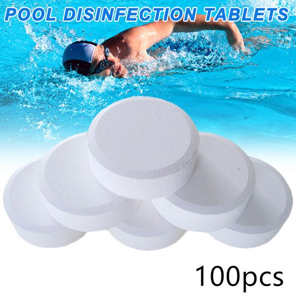 100 Pcs Chlorine Tablets Multifunction Instant Disinfection For Swimming Pool Tub Spa Piscina Wholesale