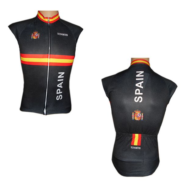 promotion popular espana cycling vest maillot riding apparel bicycle shirt racing sport wear cycle clothes back pockets, Black
promotion popular espana cycling vest maillot riding apparel bicycle shirt racing sport wear cycle clothes back pockets, Black
