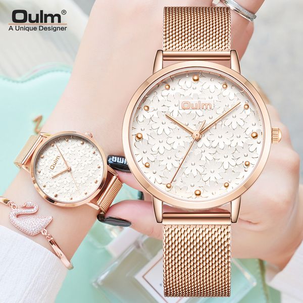oulm2019 new ins wind fashion womens watch waterproof daisy steel mesh belt quartz foreign trade womens watch, Slivery;brown
oulm2019 new ins wind fashion womens watch waterproof daisy steel mesh belt quartz foreign trade womens watch, Slivery;brown
