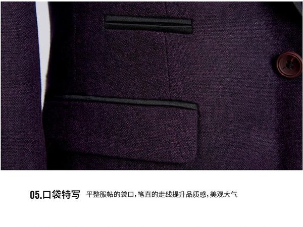 jacket+vest+pants)2019 purple mens men's casual suits slim fit men's wedding suits tuxedo blazer business terno, White;black
jacket+vest+pants)2019 purple mens men's casual suits slim fit men's wedding suits tuxedo blazer business terno, White;black