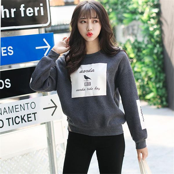 korean pop autumn harajuku bird letter printed hoodies women loose round neck fleece tracksuits pullover cool sweatshirt female fit, Black
korean pop autumn harajuku bird letter printed hoodies women loose round neck fleece tracksuits pullover cool sweatshirt female fit, Black