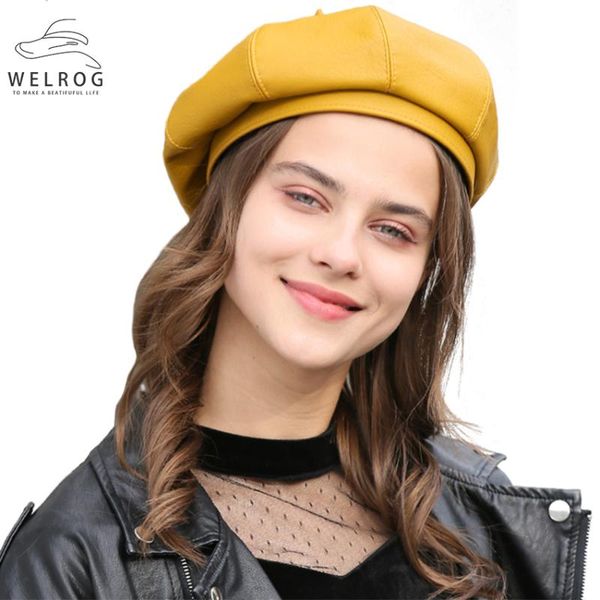 welrog 2020 pu leather octagonal hat women spring hat solid color beanie without brim octagonal fashion newsboy caps berets, Blue;gray
welrog 2020 pu leather octagonal hat women spring hat solid color beanie without brim octagonal fashion newsboy caps berets, Blue;gray