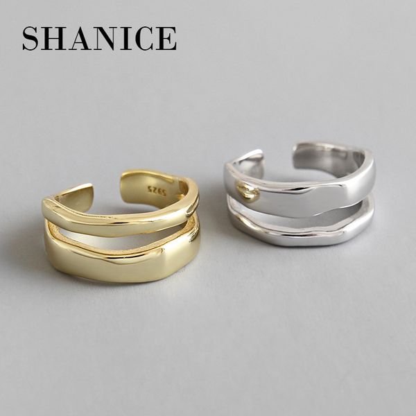 shanice 925 sterling silver open ring normcore ins irregular line double layer ring femme punk ring accessories gift, Golden;silver
shanice 925 sterling silver open ring normcore ins irregular line double layer ring femme punk ring accessories gift, Golden;silver