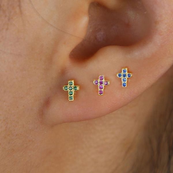 minimalist real 925 sterling silver color cz zircon stud earrings for women simple geometric cross gold silver earrings jewelry, Golden;silver
minimalist real 925 sterling silver color cz zircon stud earrings for women simple geometric cross gold silver earrings jewelry, Golden;silver