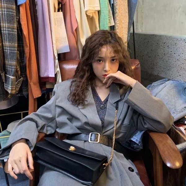 women's suits & blazers nicemix coats vintage korean style loose autumn winter clothing fashion brand hipster sashes full sleeve jacket, White;black
women's suits & blazers nicemix coats vintage korean style loose autumn winter clothing fashion brand hipster sashes full sleeve jacket, White;black
