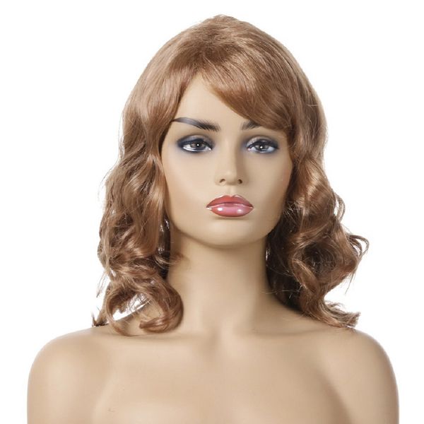 products 14inch light brown synthetic hair wigs short wig natural wave fashion typr for woman, Black
products 14inch light brown synthetic hair wigs short wig natural wave fashion typr for woman, Black