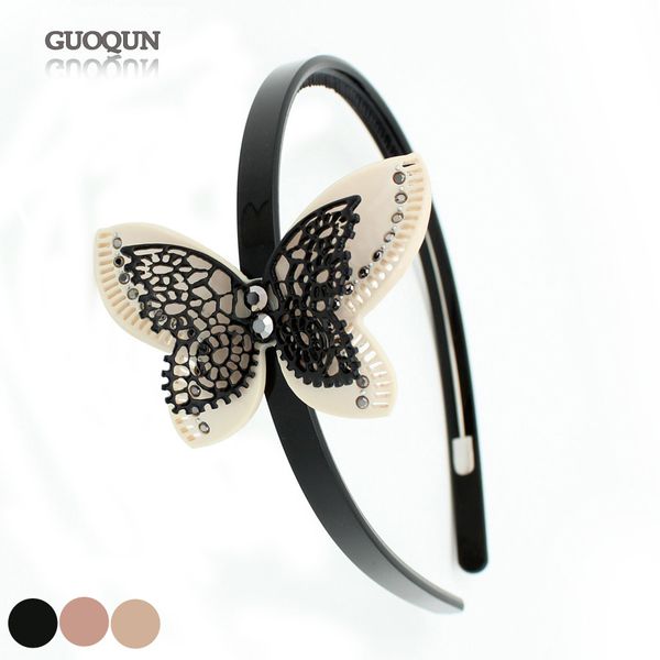 2pcs butterfly hair bands - rinestone headband for women acetate hair accessory jewelry - hair ornament tiara wedding party, Golden;white 
2pcs butterfly hair bands - rinestone headband for women acetate hair accessory jewelry - hair ornament tiara wedding party, Golden;white
