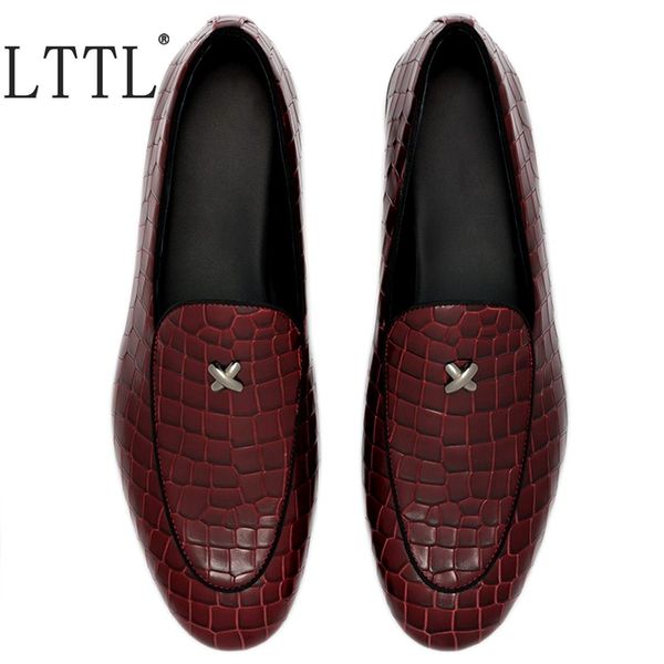 lttl wine-red crocodile pattern genuine leather loafers men slip on casual shoes luxury designer men's banquet and prom shoes, Black
lttl wine-red crocodile pattern genuine leather loafers men slip on casual shoes luxury designer men's banquet and prom shoes, Black