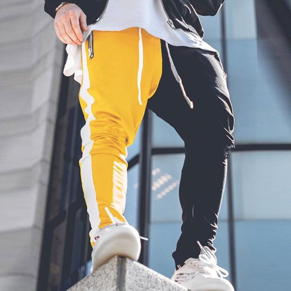 2019 cotton mens long color block street patchwork zippers elastic hip casual pencil pant sweatpants trousers jogger pants, Black
2019 cotton mens long color block street patchwork zippers elastic hip casual pencil pant sweatpants trousers jogger pants, Black