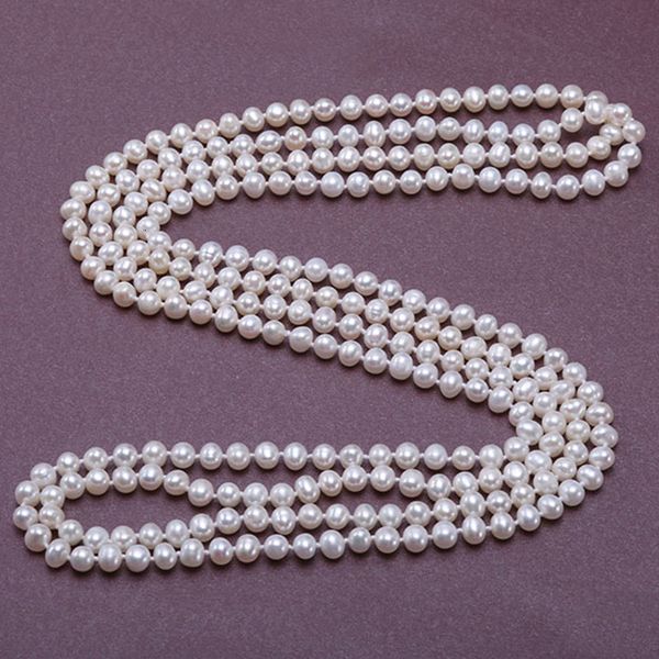 jyx pearl long necklace women classical 6.5mm natural natural white round freshwater pearl necklace costume jewelry 63" cj191210, Golden
jyx pearl long necklace women classical 6.5mm natural natural white round freshwater pearl necklace costume jewelry 63" cj191210, Golden