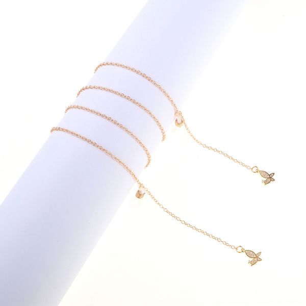 anti-slip popular metal rope gold silver zircon butterfly pendant handmade chain pendant glasses butterfly glasses, Blue
anti-slip popular metal rope gold silver zircon butterfly pendant handmade chain pendant glasses butterfly glasses, Blue