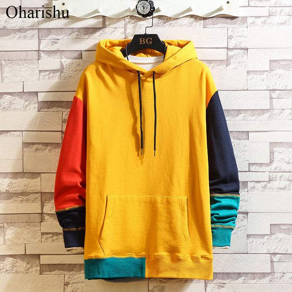 oharishu color block hoodies men sweatshirts brand clothing new arrival patchwork hip hop hoodie men tracksuit streetwear, Black
oharishu color block hoodies men sweatshirts brand clothing new arrival patchwork hip hop hoodie men tracksuit streetwear, Black