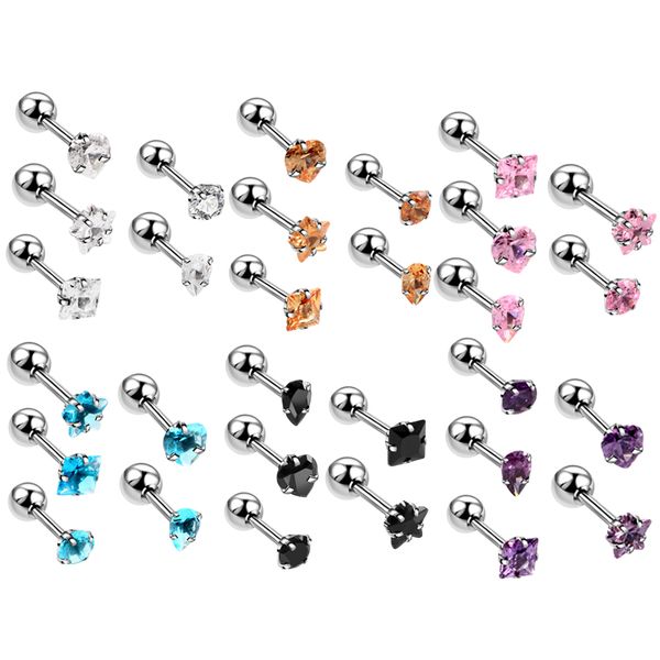 5 pcs/lot stainless steel ear cartilage eerrings variety of design crystal zircon tragus piercing body jewelry 1.6mm brinco, Slivery;golden
5 pcs/lot stainless steel ear cartilage eerrings variety of design crystal zircon tragus piercing body jewelry 1.6mm brinco, Slivery;golden