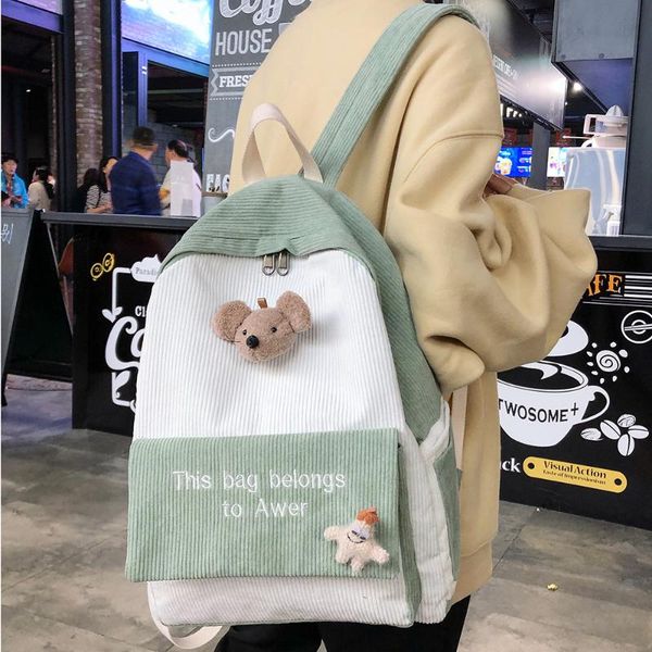 stripe female corduroy backpack kawaii women letter embroidery school bag girl cute backpack harajuku fashion ladies bag student
stripe female corduroy backpack kawaii women letter embroidery school bag girl cute backpack harajuku fashion ladies bag student