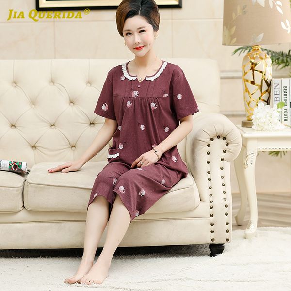 2020 summer women's pajamas set short sleeves calf-length o-neck red flower printing cotton sleep wear pocket pajamas for women, Black;red
2020 summer women's pajamas set short sleeves calf-length o-neck red flower printing cotton sleep wear pocket pajamas for women, Black;red