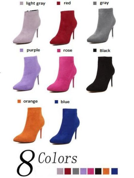 34-40 leather boots women winter plus velvet sheepskin suede pointed side zipper high heel boots small pepper stiletto ankle boots, Black
34-40 leather boots women winter plus velvet sheepskin suede pointed side zipper high heel boots small pepper stiletto ankle boots, Black