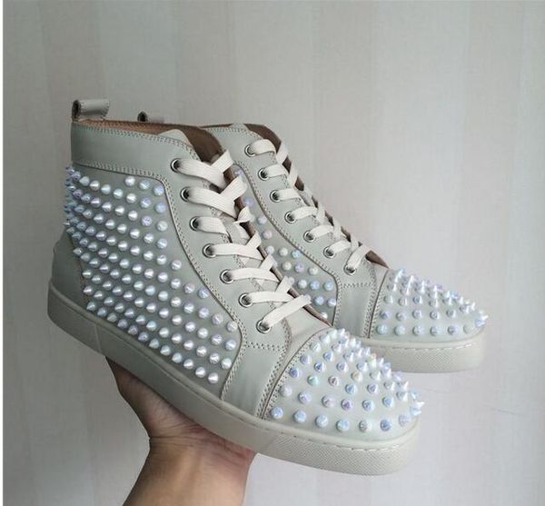 elegant designer casual shoes women men sneakers glitter spikes red bottom dress shoes party wedding lovers leather sneakers all white, Black
elegant designer casual shoes women men sneakers glitter spikes red bottom dress shoes party wedding lovers leather sneakers all white, Black