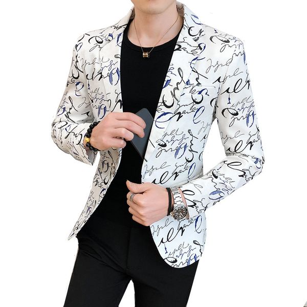 2020 new men's long-sleeved printed suit slim fit men blazers jacket fashion nightclub casual suit mens coats size s m xxxl, White;black
2020 new men's long-sleeved printed suit slim fit men blazers jacket fashion nightclub casual suit mens coats size s m xxxl, White;black