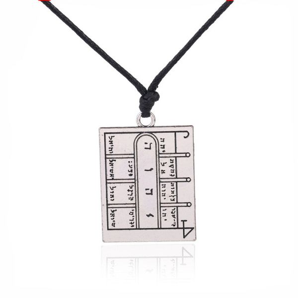 gold silver solomon square pendant necklace for men key of king pentacle open door amulet talisman male jewelry
gold silver solomon square pendant necklace for men key of king pentacle open door amulet talisman male jewelry