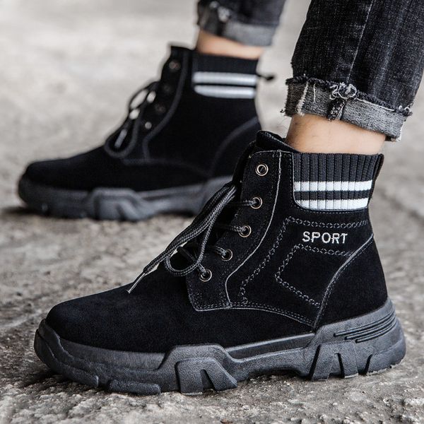 autumn and winter new men's boots, british retro tooling boots, high and thick bottomed outdoor men's short boots, Black
autumn and winter new men's boots, british retro tooling boots, high and thick bottomed outdoor men's short boots, Black