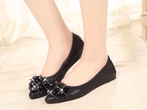 women's shoes in spring and autumn flat bottom pointed end water drill@kl602, Black
women's shoes in spring and autumn flat bottom pointed end water drill@kl602, Black