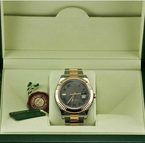 Men original box late green roman 41mm 18k teel 116333 tainle teel bracelet men wri t watch automatic mechanical watche
Men original box late green roman 41mm 18k teel 116333 tainle teel bracelet men wri t watch automatic mechanical watche