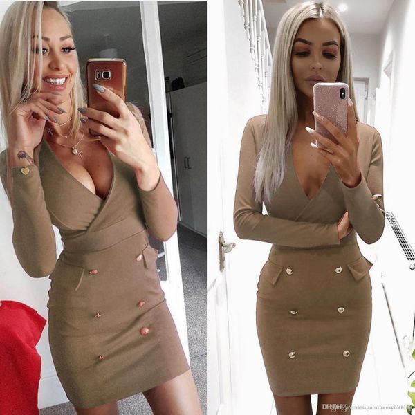 женская осень bodycon платье глубокий v-образным вырезом сексуальные кнопки дизайнерская одежда карандаш платье работа пр, Black;gray
женская осень bodycon платье глубокий v-образным вырезом сексуальные кнопки дизайнерская одежда карандаш платье работа пр, Black;gray