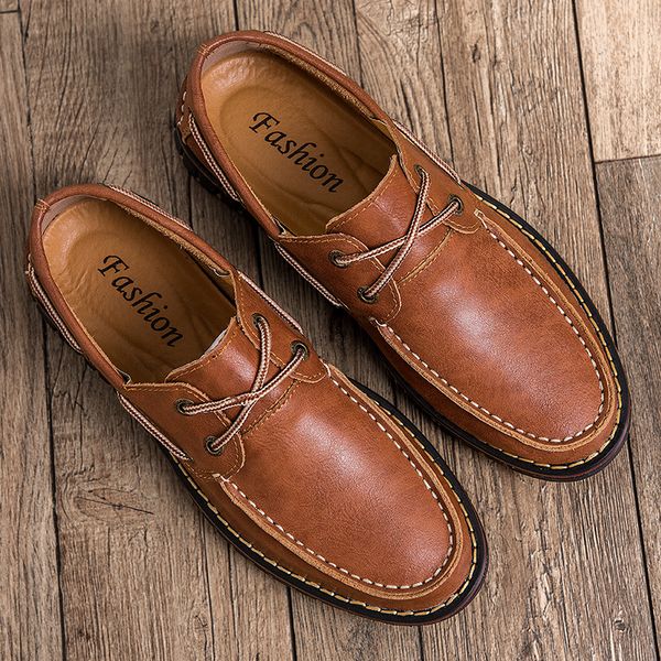 2020 new flats boat men shoes genuine leather casual men shoes comfortable cow boat loafers male breathable soft loafers male, Black
2020 new flats boat men shoes genuine leather casual men shoes comfortable cow boat loafers male breathable soft loafers male, Black