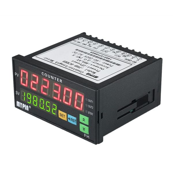 multi-functional dual led display 6 digits digital counter 90~265v ac/dc length meter with 2 relay output and pulse pnp npn
multi-functional dual led display 6 digits digital counter 90~265v ac/dc length meter with 2 relay output and pulse pnp npn
