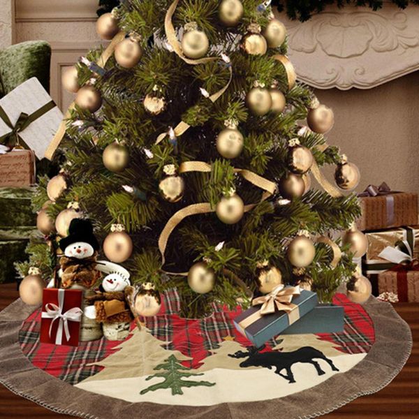 105cm cute plaid christmas tree skirt soft cloth elk print apron christmas tree carpet party decoration
105cm cute plaid christmas tree skirt soft cloth elk print apron christmas tree carpet party decoration