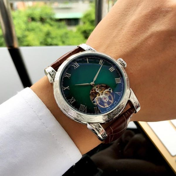 designer watches automatic movement 45*15mm three-pin tourbillon leather strap 316 stainless steel mens wristwatches, Slivery;brown
designer watches automatic movement 45*15mm three-pin tourbillon leather strap 316 stainless steel mens wristwatches, Slivery;brown