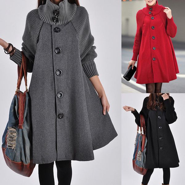 women winter warm wool blend loose outwear long jacket coat parka plus size, Tan;black
women winter warm wool blend loose outwear long jacket coat parka plus size, Tan;black