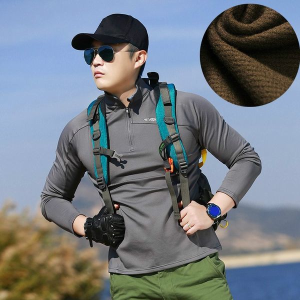 spring autumn thin fleece mens outdoor hiking riding sports shirt leisure elastic stand collar long sleeve t-shirt, Gray;blue
spring autumn thin fleece mens outdoor hiking riding sports shirt leisure elastic stand collar long sleeve t-shirt, Gray;blue